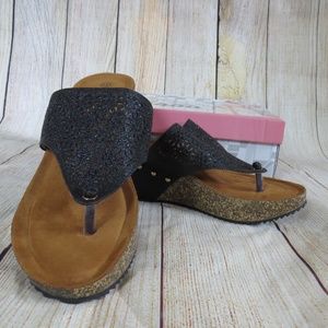 Weebo Katalina Wedge Thong Sandal 8.5 NWT